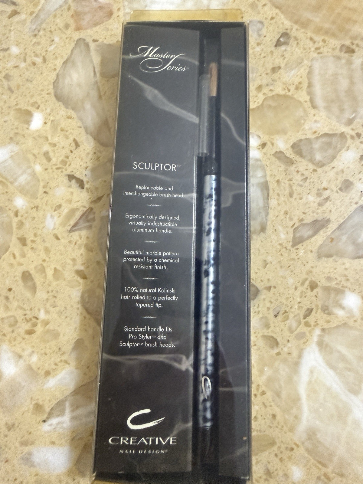 Master Series CND™ PRO SCULPTING LIQUID & POWDER ROUND BRUSH KOLINSKI Gray