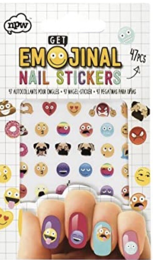 Emoji Nail art stickers. Get emojinal!  Fun nail manicure stickers.  47 pieces