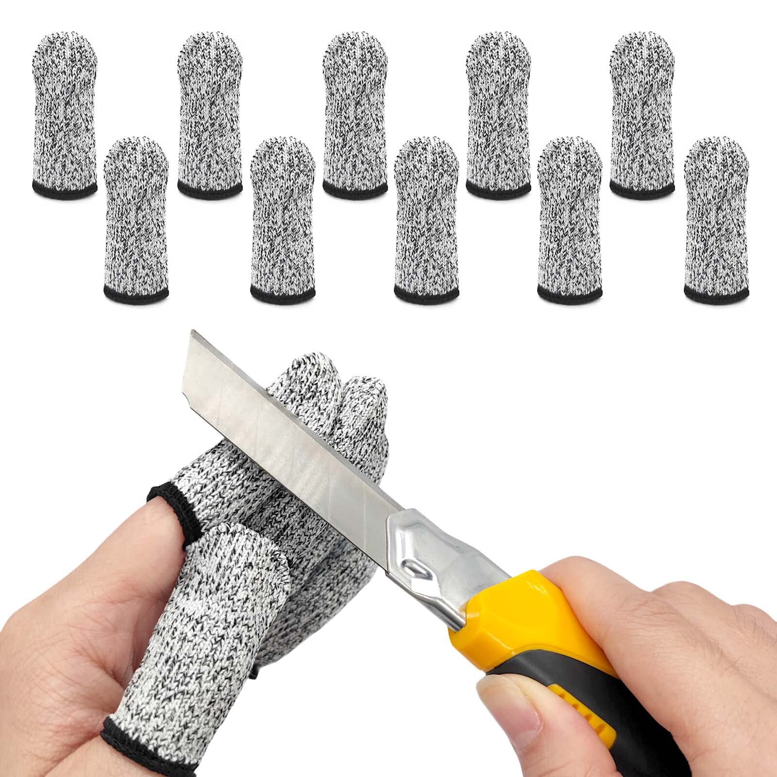 10 Pcs Cut Resistant Finger Cots Protectors Thumb Protectors for Garden Kitchen
