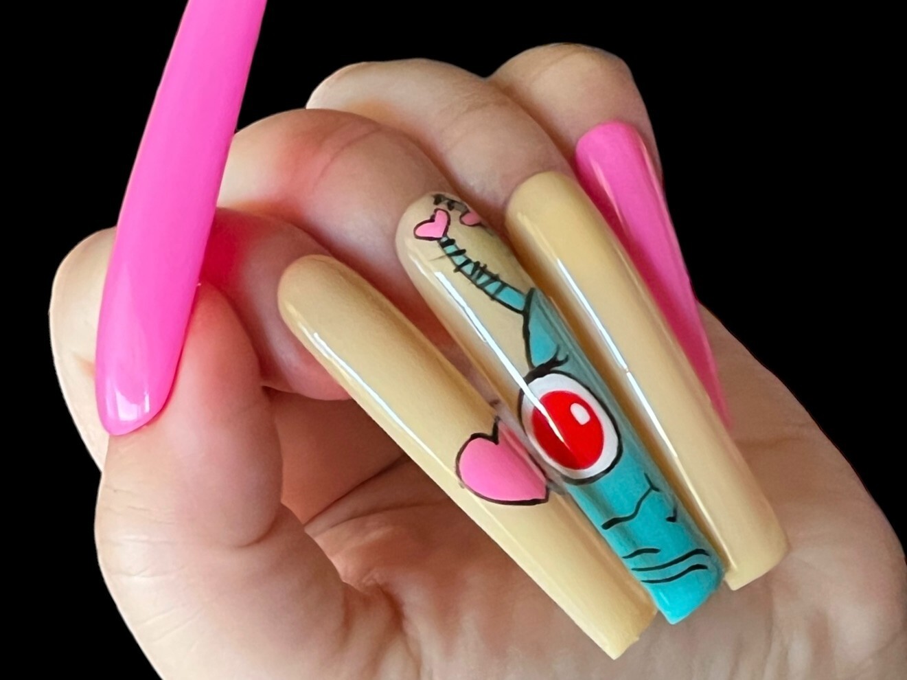 Luxurious Handmade Acrylic Press On Nails – A1 – High Quality, Reusable