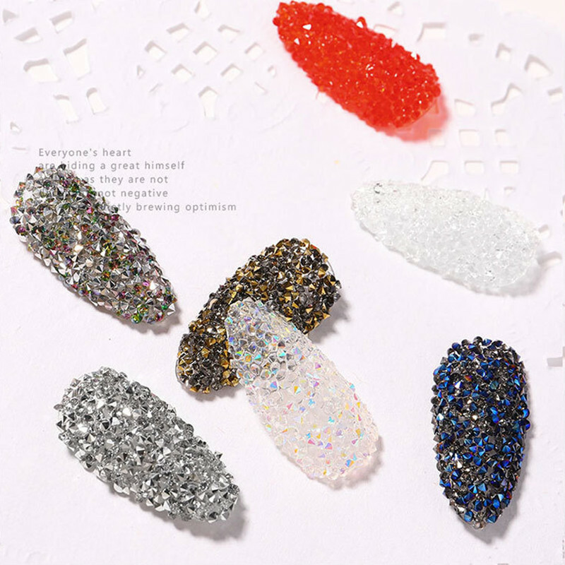3000 Pcs Crystal Pixie 3D Nail Art Gems Micro Zircon 1.1mm Mini Rhinestones DIY