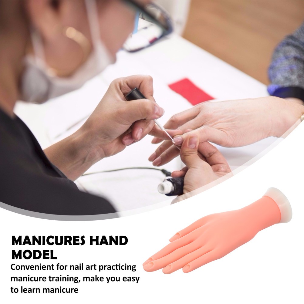 Manicure Practice Bending Hand Nail Art Hand Training Fake Model Manicure Tool