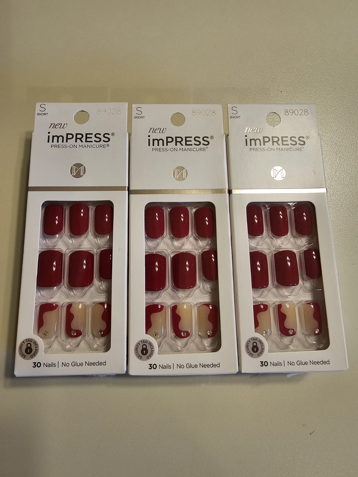 Kiss imPress Adore You Press On Nails Lot Of 3 NEW