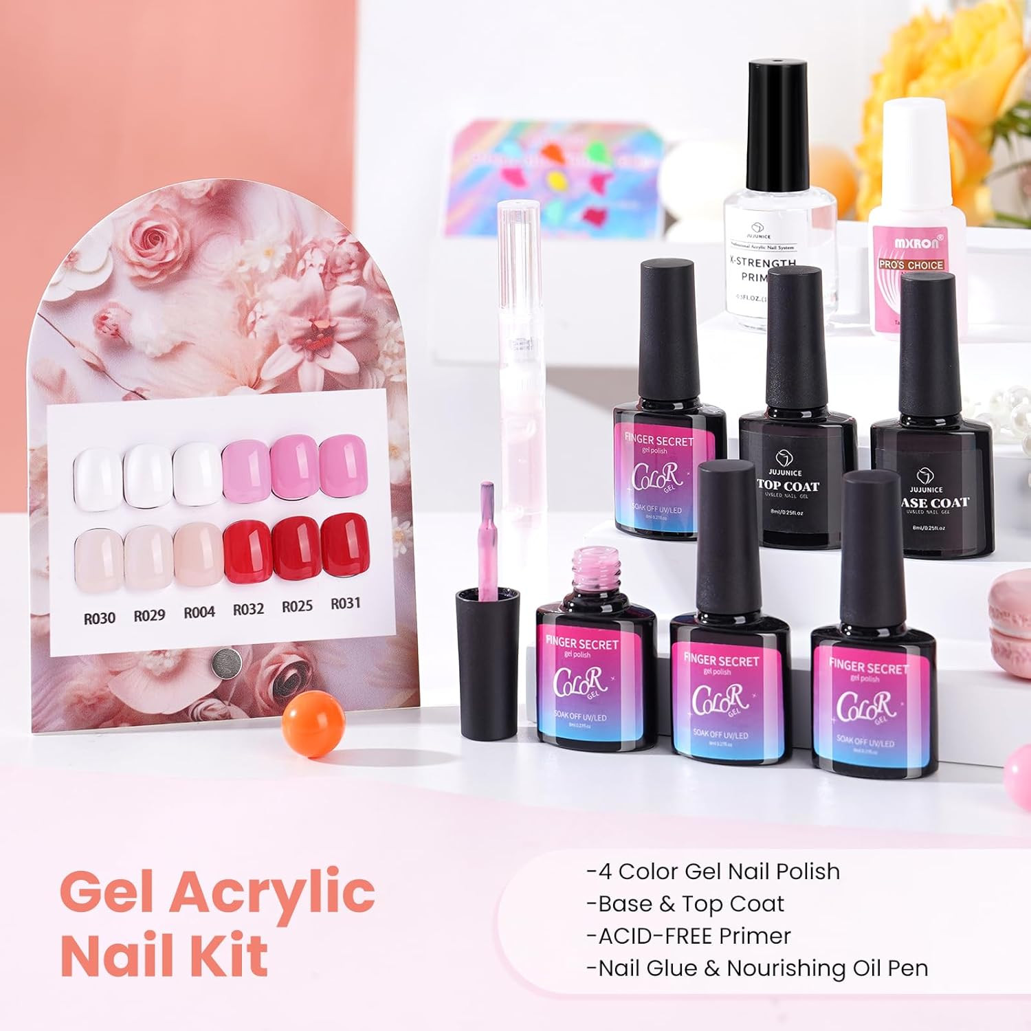 Nail Kit for Beginners with Everything, Practice Hand & Holo Storage Bag | Compl