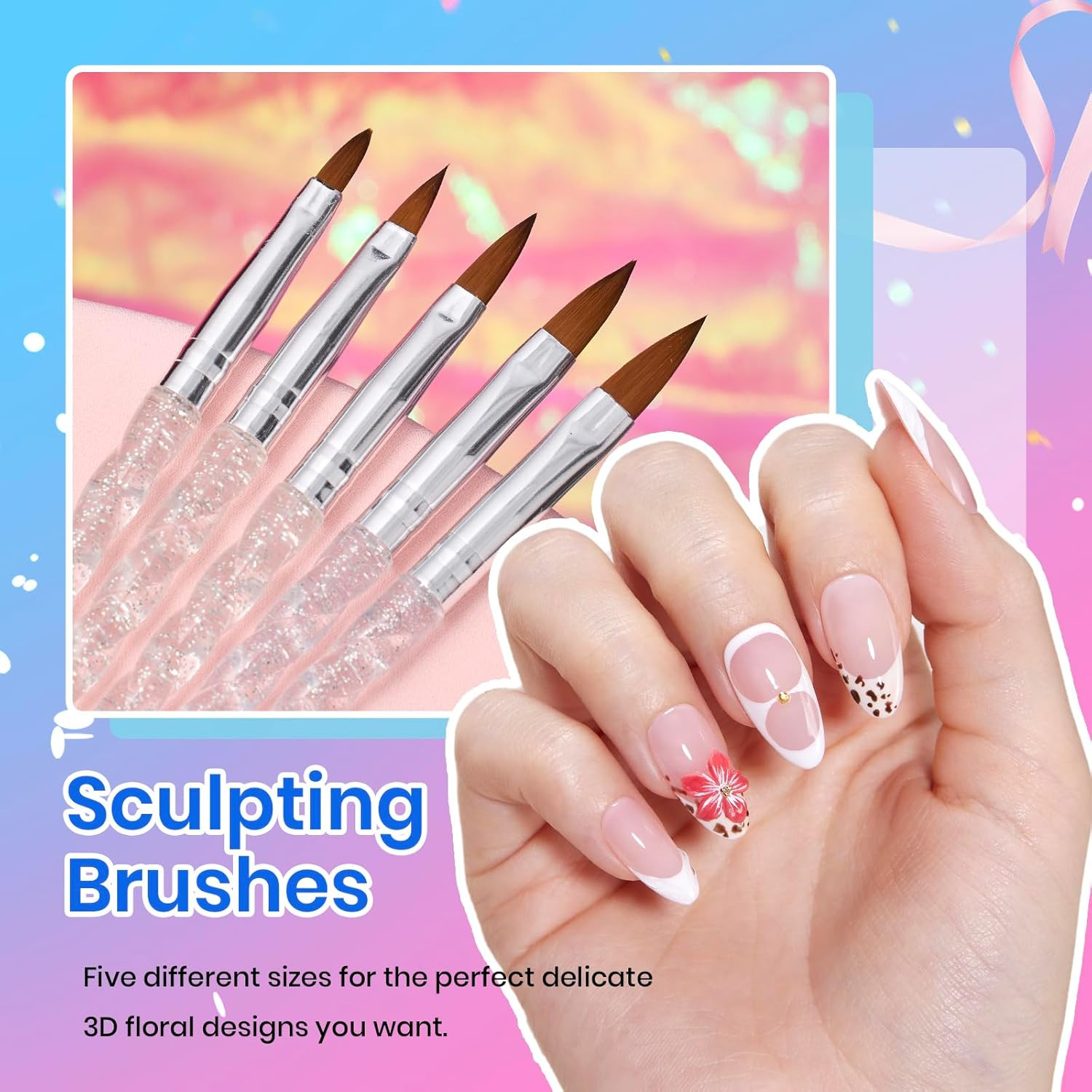 Beetles 31Pcs Nail Art Brushes, Dotting Tools, Nail Art Pens, Dust Brush, Stripi