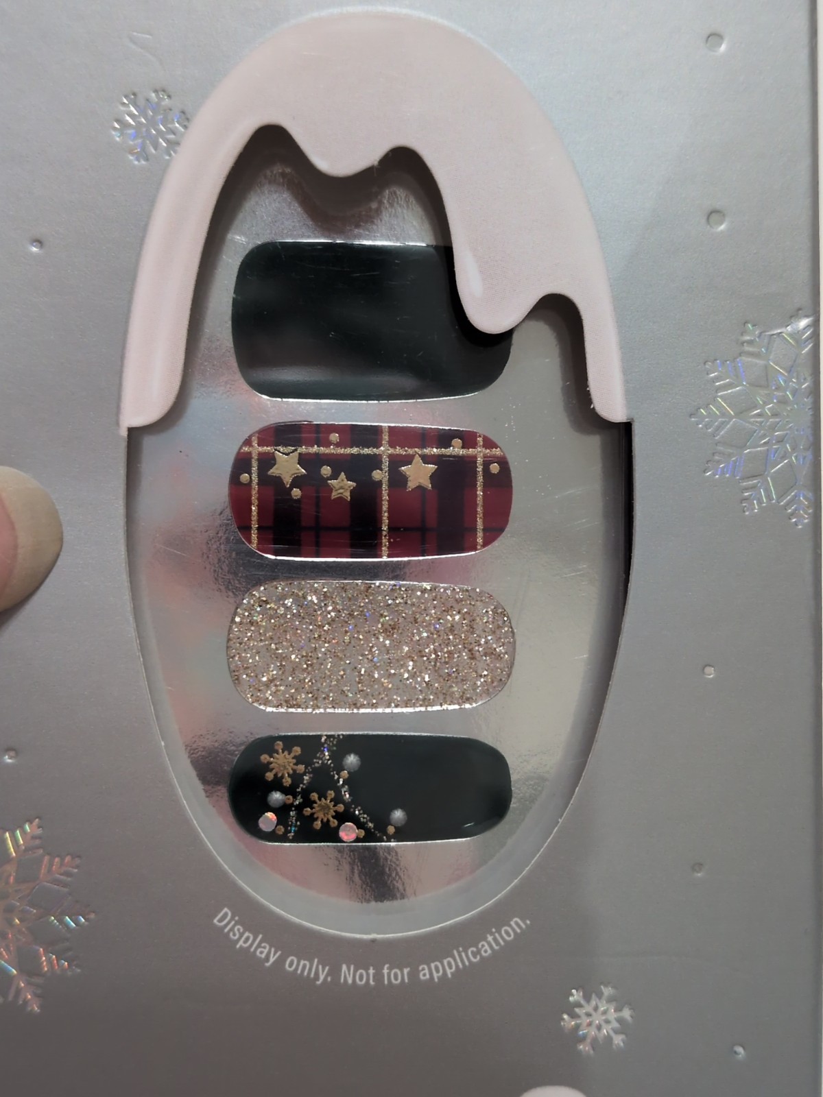 Dashing Diva Glaze Semi-Cured Gel Nail 32 Stickers Victorian Plaid NEW