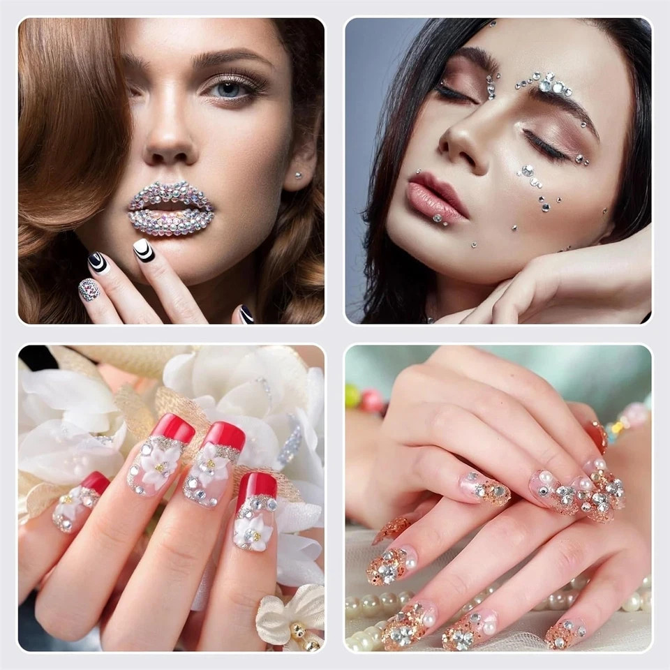 Rhinestone Picker Tool, 2 Pack Rhinestone Pen Bedazzling Pen with Tweezer | Wax
