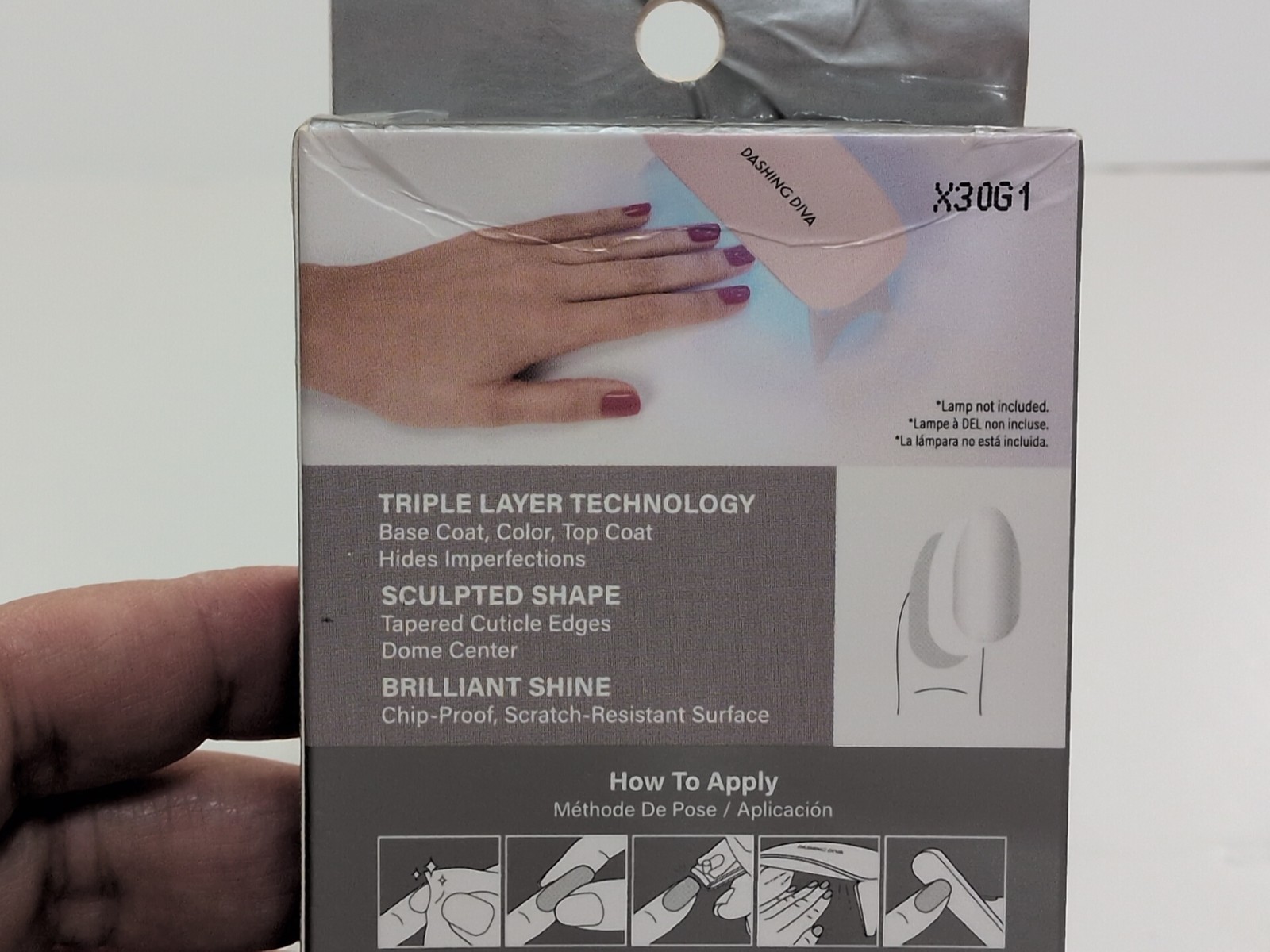 Dashing Diva Glaze Semi-Cured Gel Nail 32 Stickers Victorian Plaid NEW