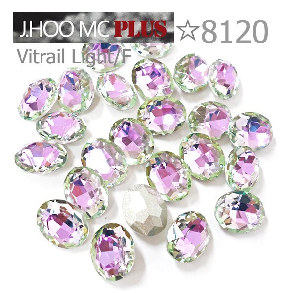 J.HOO Crystal 8120 Oval V-Cut Fancy Rhinestones 10x8mm Nail Art (8pcs)
