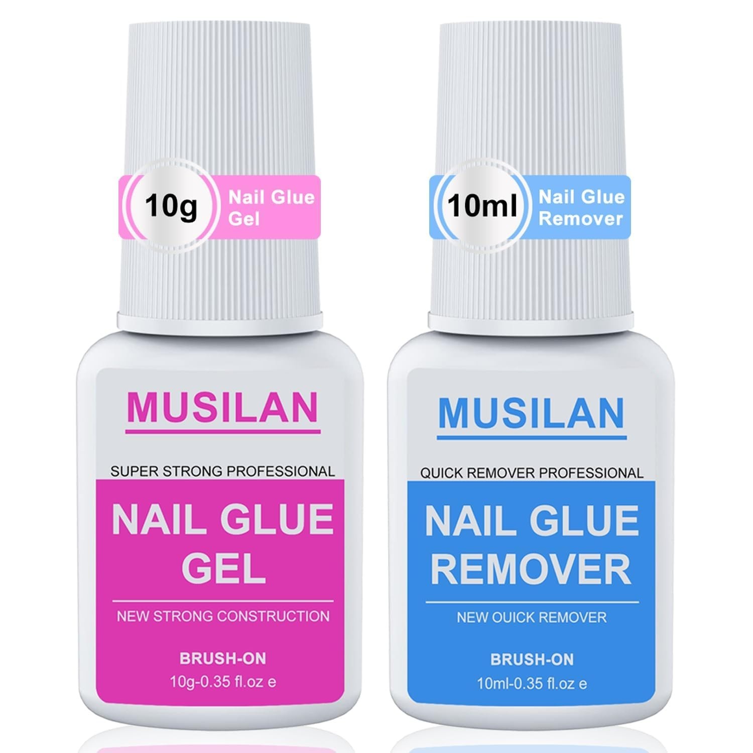 New Upgrade Nail Glue and Glue Remover Kit,Super Strong Nail Gel for Press On Ac