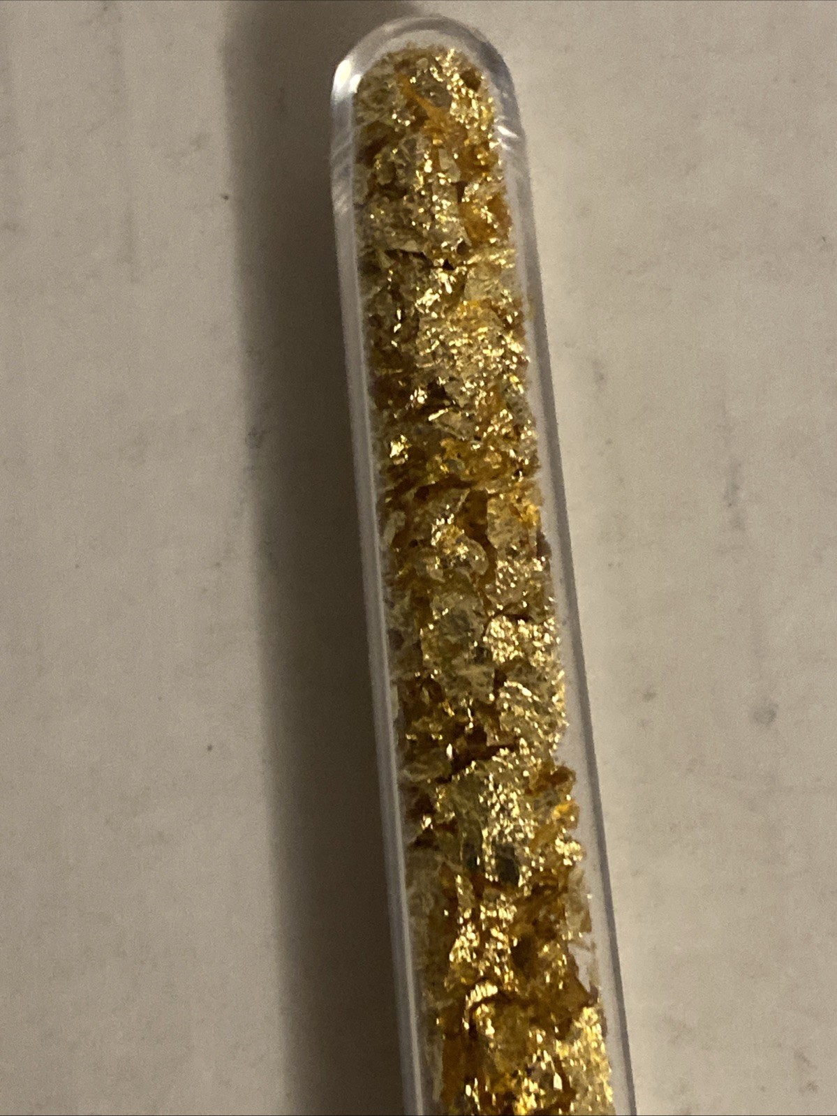 3 Ml Vials Full of Gold Leaf Flakes Many Uses , Such As Nail Art Real Gold