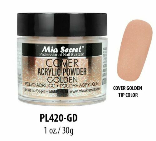 Mia Secret Acrylic Powder Cover GOLDEN Trendy Nail Acrylic Powder 1 Ounce