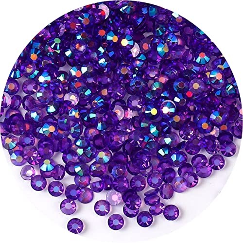 1440 Pcs SS20 5mm AB Flatback SS20/5mm/1440 PCS Clear Dark Purple AB
