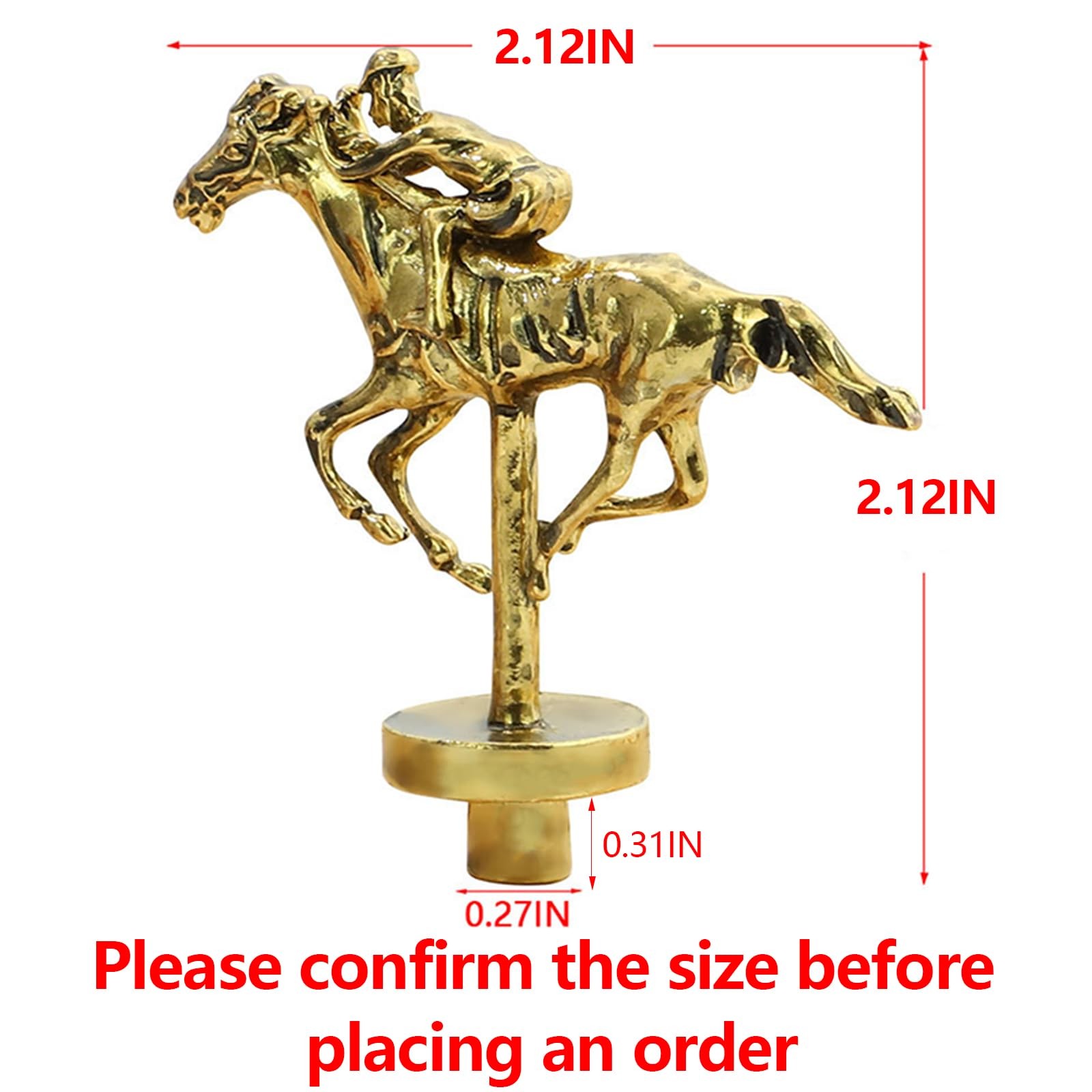 Grhonior 0.27IN-11 Metal Horses Gold 4+Rose 4+Silver 3, 11 Large