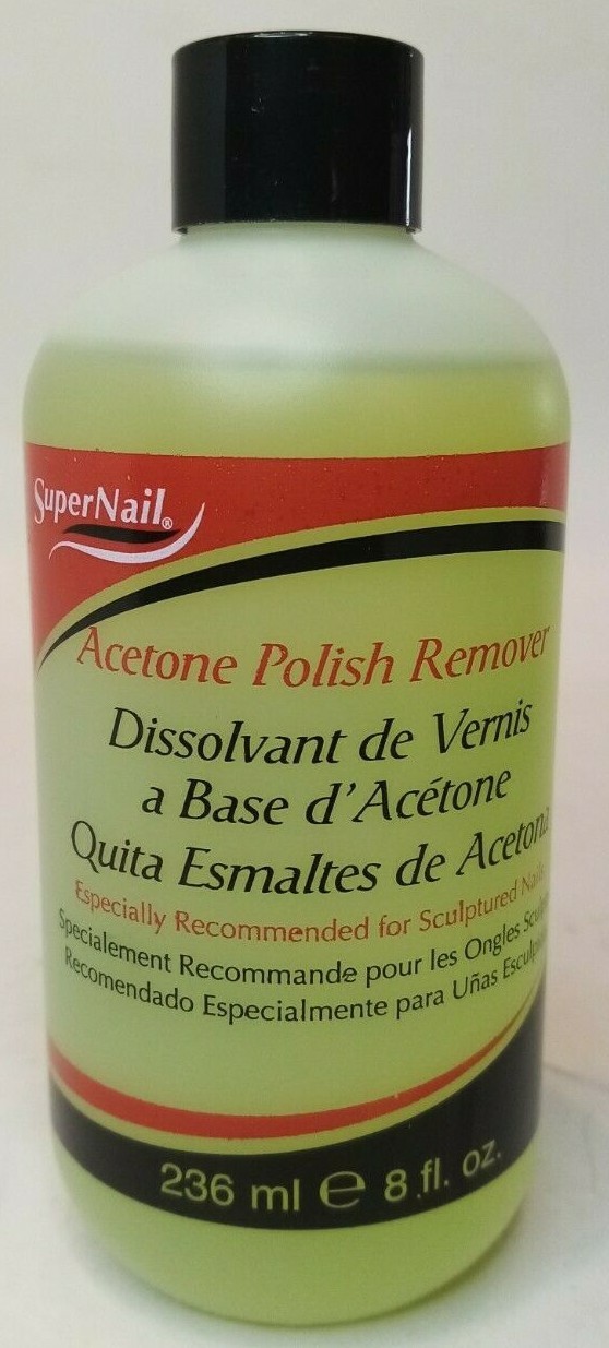 SuperNail Acetone Polish Remover 8 oz- Yellow