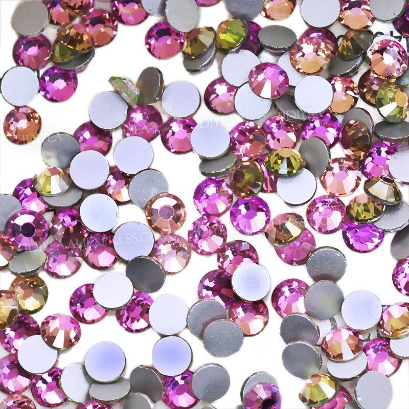 Vitrail Rose Non HotFix Rhinestone Nail Art Crystal Strass – DIY Manicure Decor