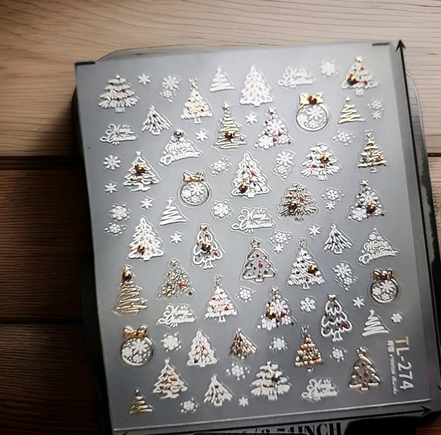 Christmas Nail Art Stickers Self Adhesive Glitter Nail Art New In Package