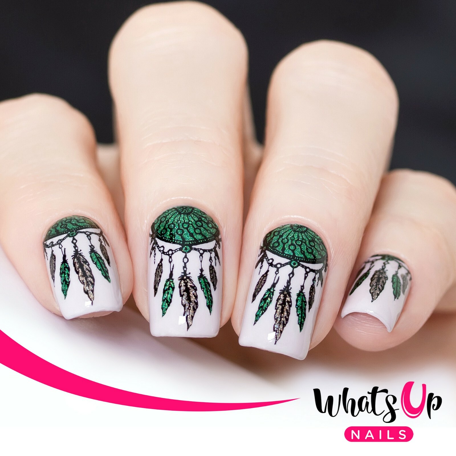 B042 Head in the Clouds Stamping Plate For Stamped Nail Art Design