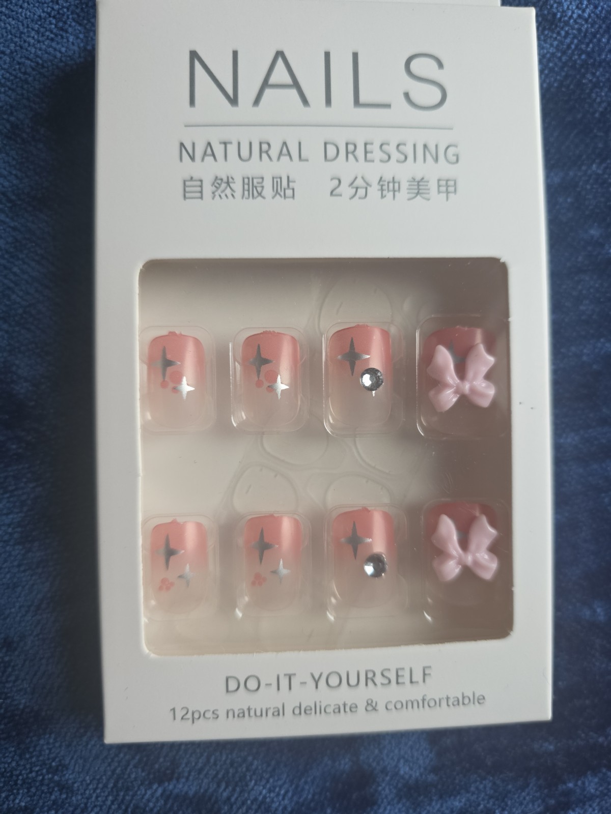 Nails Natural Dressing Press On Nails Lot of 6 Packs Y2K Bows Flowers DIY Set