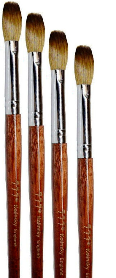 777 Kolinsky Acrylic Nail Brush for Manicure Powder (CRIMPED) -Choose brush size