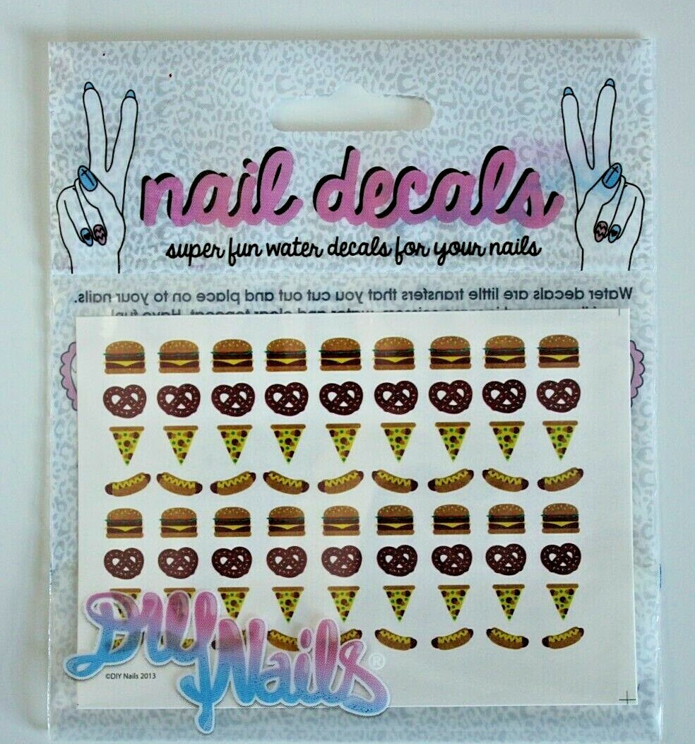 NEW Authentic DIY NAILS Junk Food Water Nail Decals ~ MADE IN THE UK