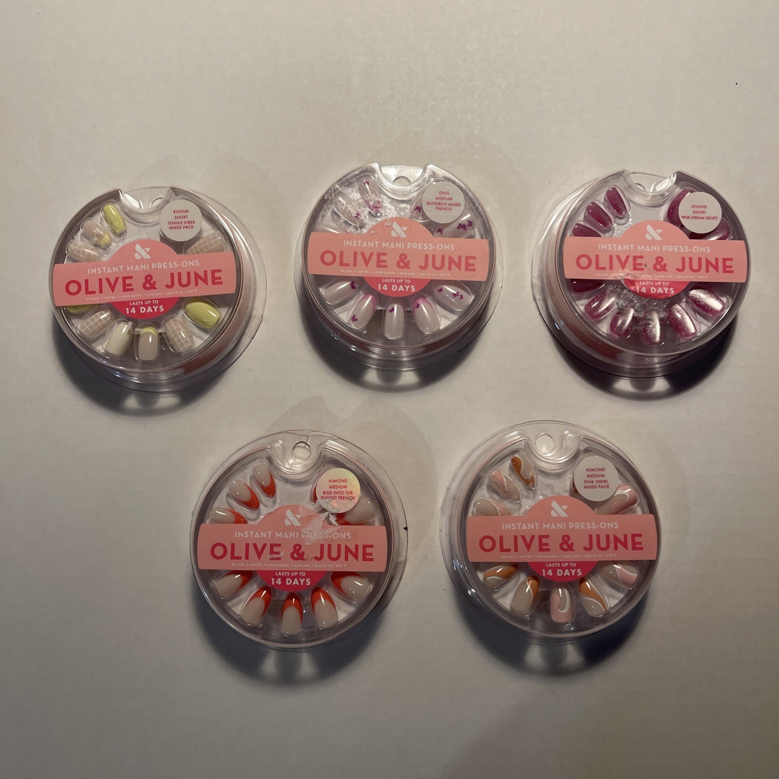 5-Pack Olive & June Press-On Nails ( 5 Different Styles- See Description )