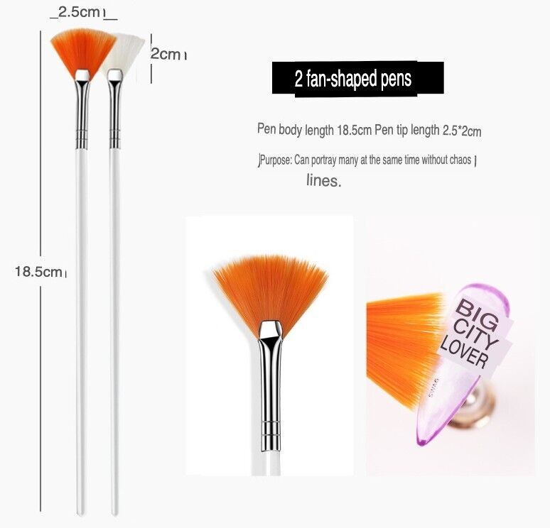 20Pcs Nail Art Dotting Painting Drawing Brush Pen Tools UV Gel Polish Kit Set