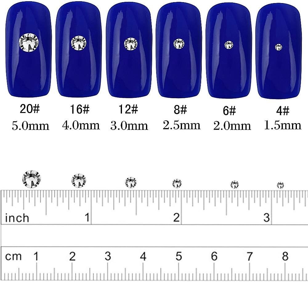 Luxurious 1200-Piece Round Rhinestones Collection in Siam Red – 1.5-5mm Sizes