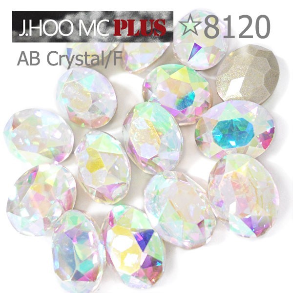 J.HOO Crystal 8120 Oval V-Cut Fancy Rhinestones 10x8mm Nail Art (8pcs)