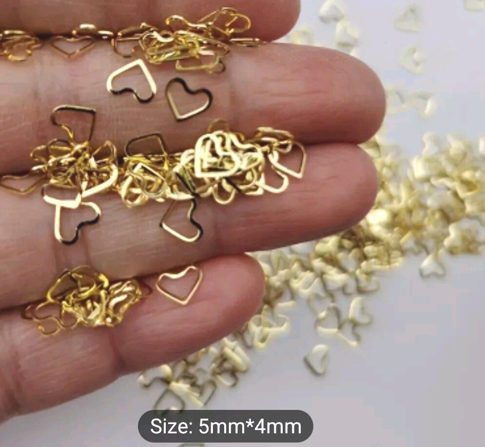 Lot 3 Styles 30 Pcs Silver Butterflies Gold Hearts Silver Hearts Nail Art Charms