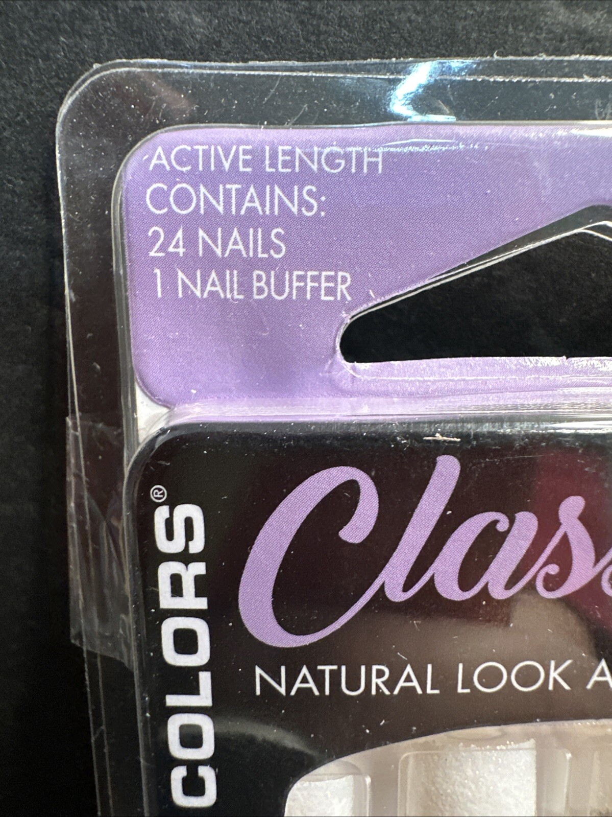 LA Colors Classy Nails Nude French White Tip Silver Glitter Stripe 25 Pieces NEW