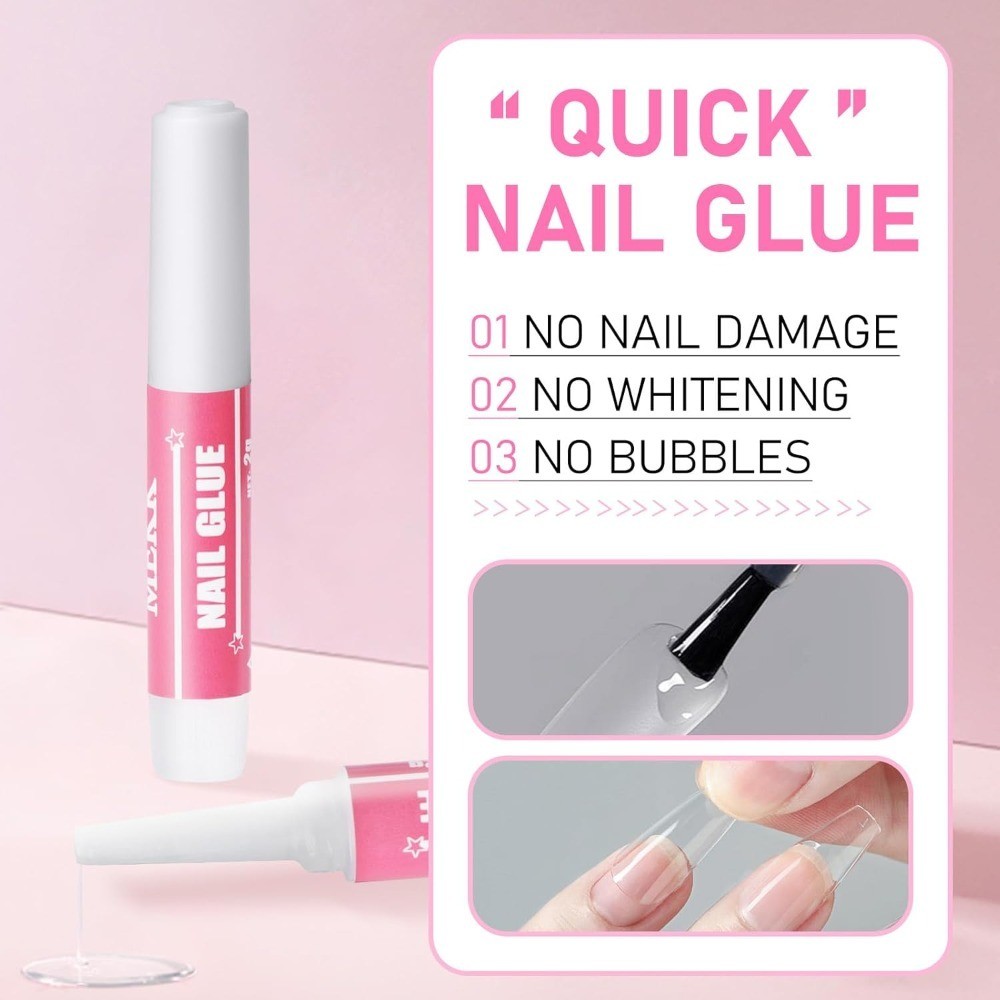 Strong Nail Glue for Acrylic Nails Press Ons Broken Nail Repair Professional