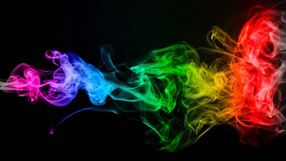 SMOKE POWDER Smoky Effect Nail Powder 15 Colours Neon RAINBOW Dust Manicure
