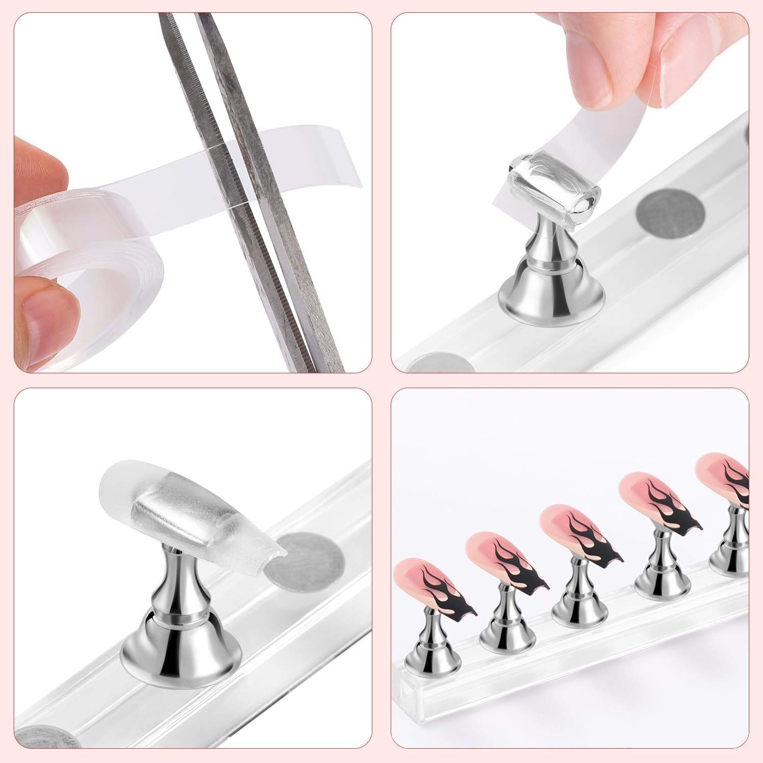 Nail Stand Acrylic Nail Art Display Stand Practice Nail Holder for Painting Nail