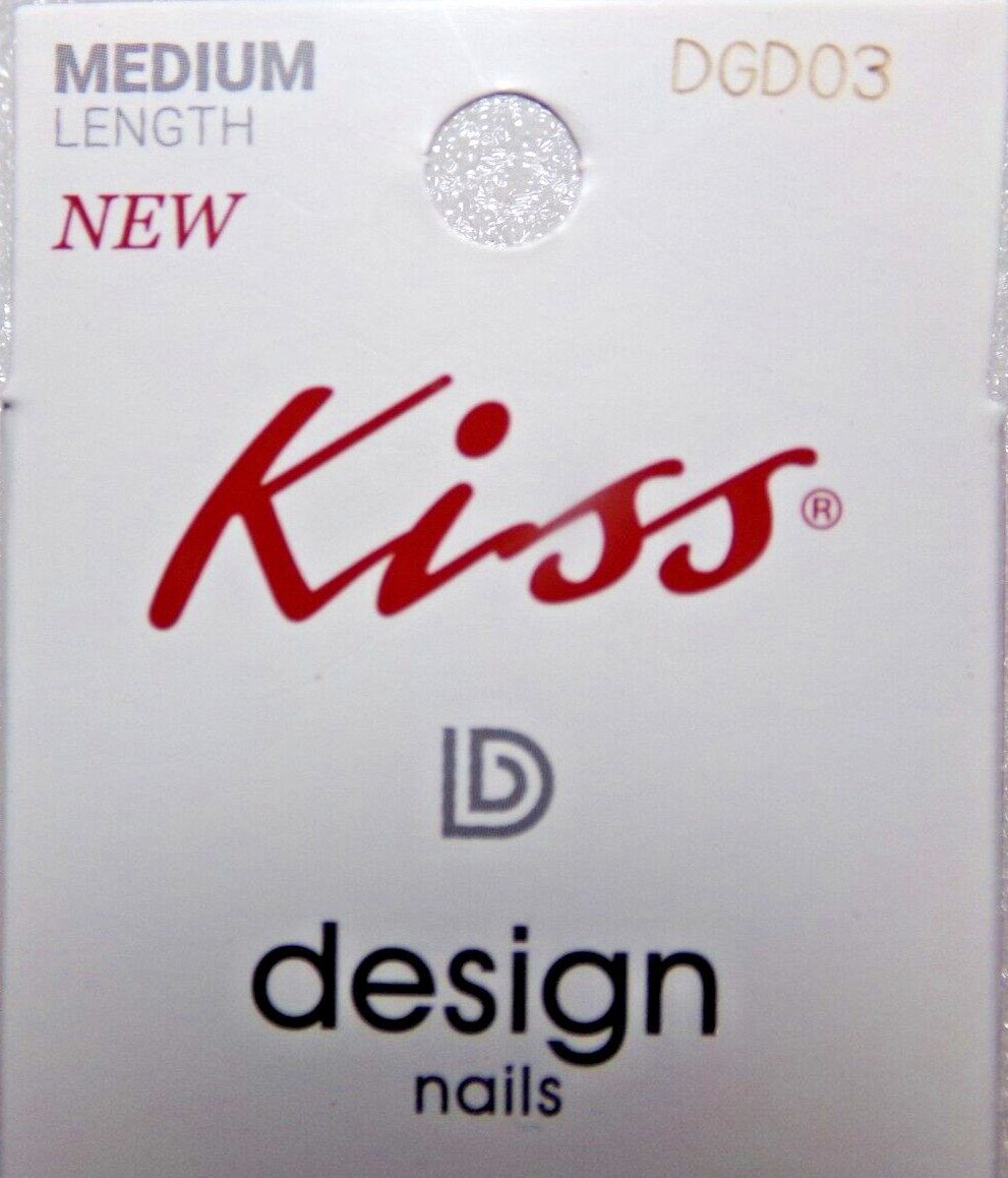 KISS NAILS GLUE ON SHINY PINK, BLUE, YELLOW MEDIUM LENGTH, COFFIN SHAPE
