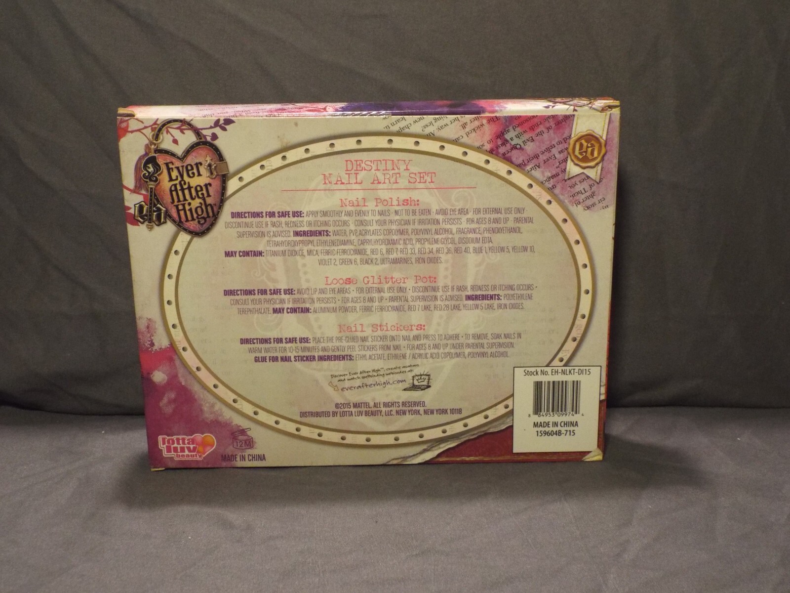 Ever After High Destiny Nail Art Studio 33 Piece Set New!