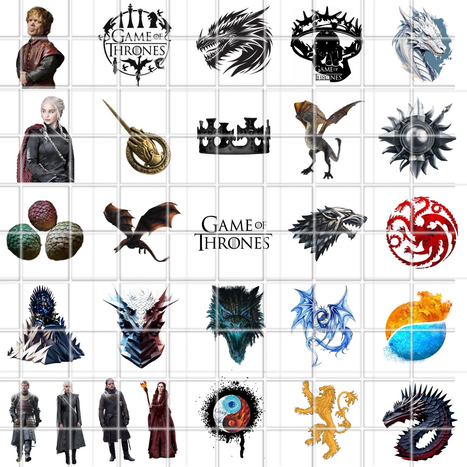 Game Of Thrones Waterslide Finger Nail Decals Instructions set of 50 Bonus JH
