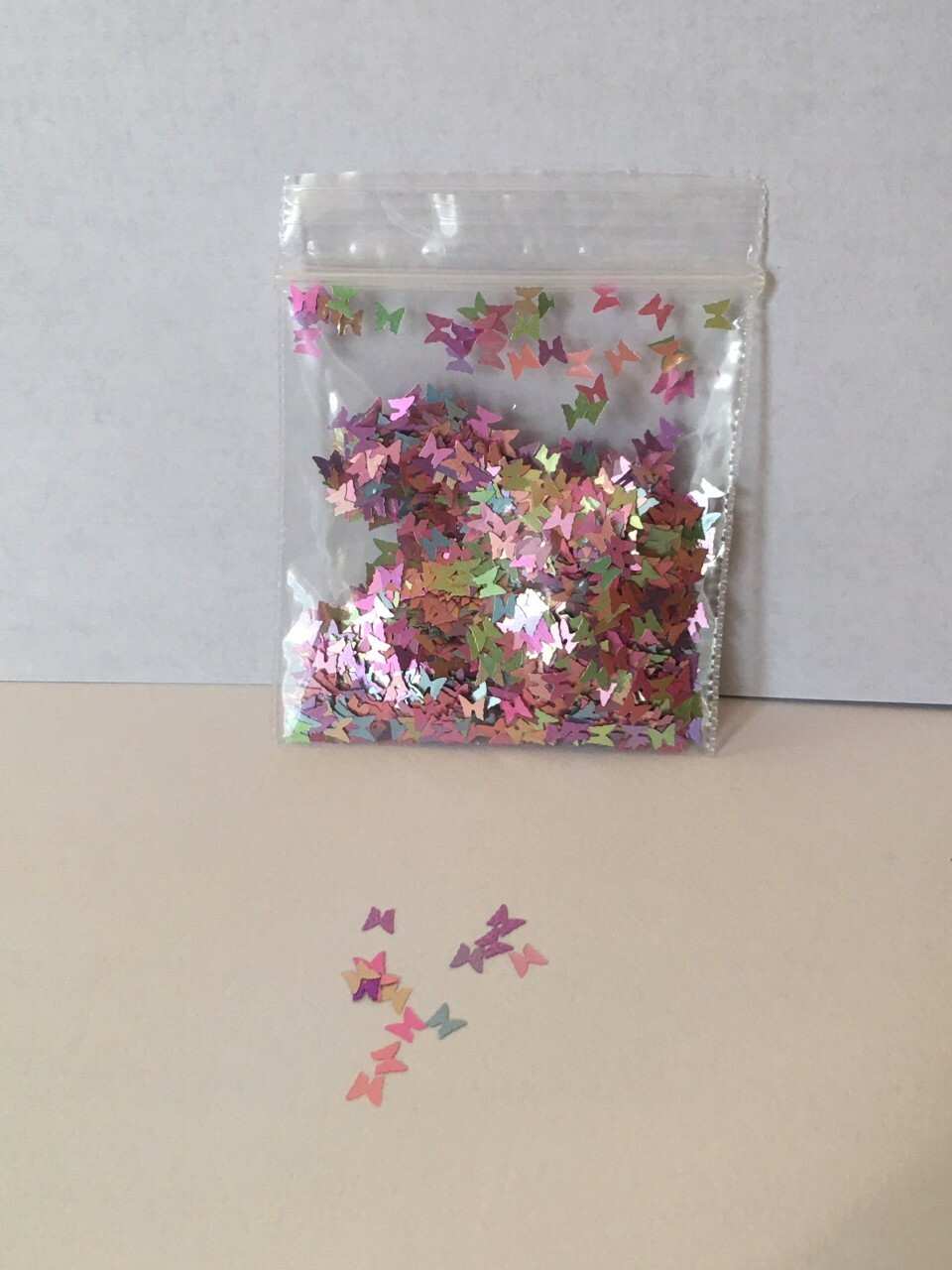 Metallic Pastel Pearlescent BUTTERFLY 4mm Glitter Nail Art Solvent Resist(1Tbsp)