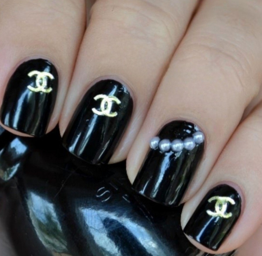 NWT NAIL ART DESIGN SELF-SEAL STICKERS METALLIC GOLD N°40!
