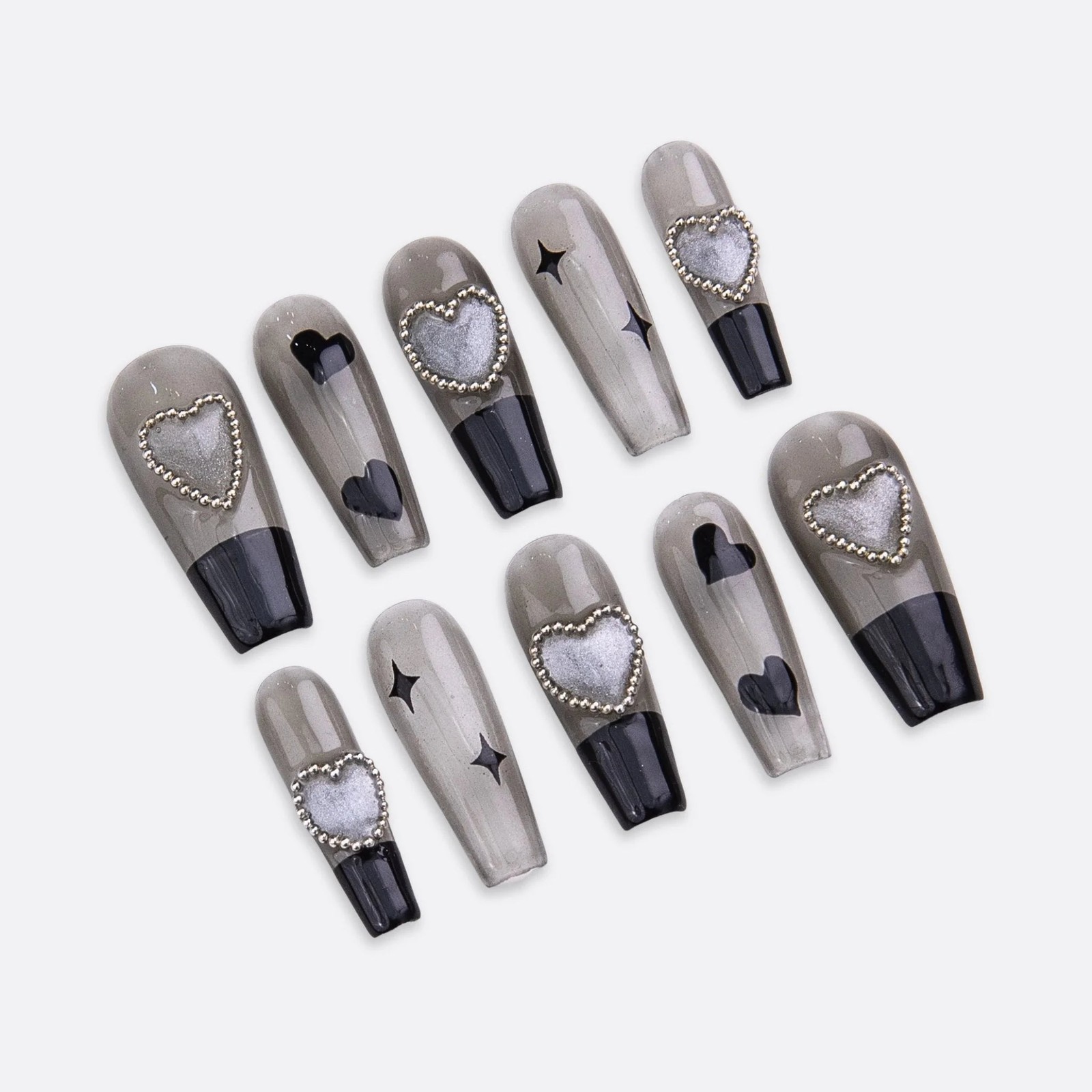 SIYOU NAILS | STARLIT LOVE | Press-on Nails – Full Set (10pc)