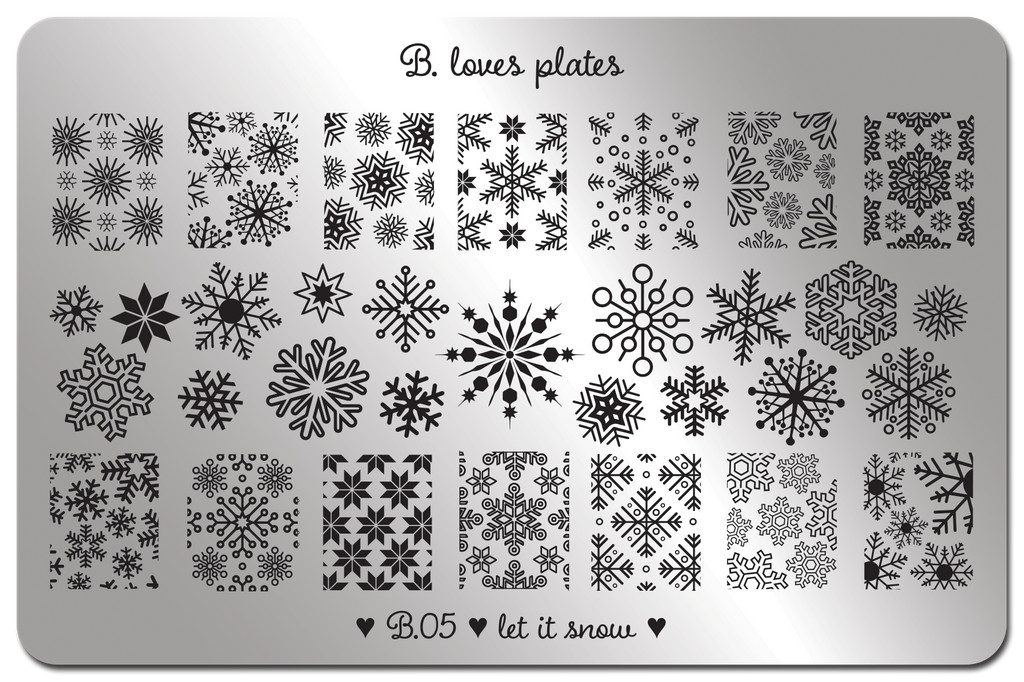 WINTER nail art stamping plates snowflakes, forest animals, sledding, holidays