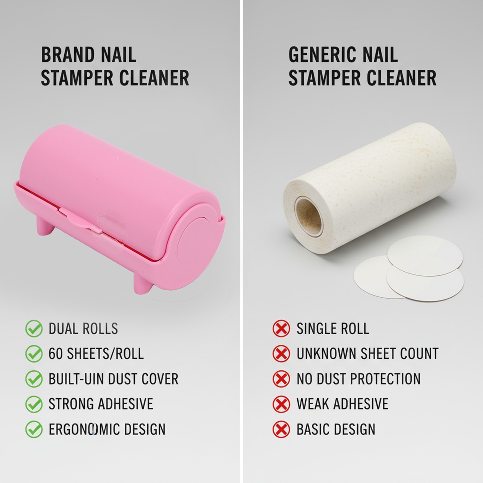 Rolls Nail Stamper Cleaner Instant Cleaning Tool For Nail Art Easy To Use