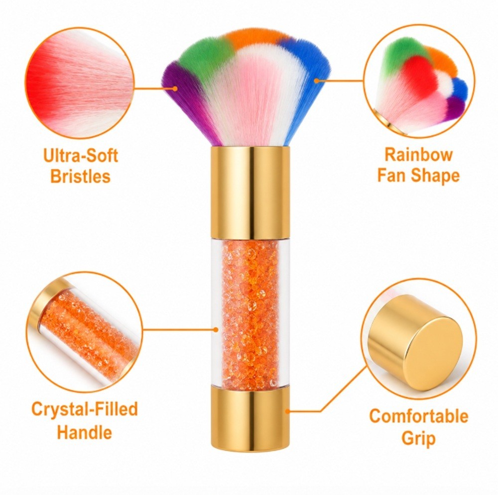 Nail Dust Brush Set – Acrylic & UV Gel Powder Art Remover, Cleaner Brushes