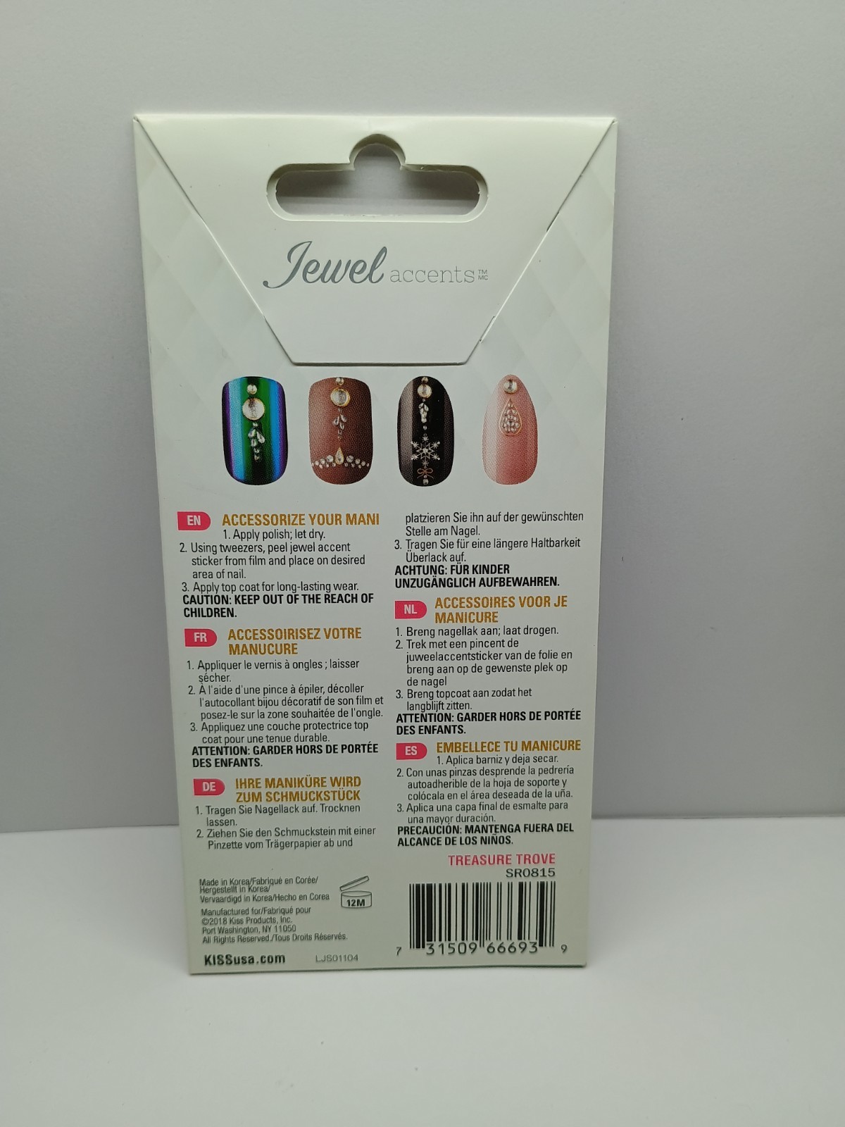 Kiss Jewel Accents Deluxe Nail Jewelry Nail Sticker (Pack of 1)