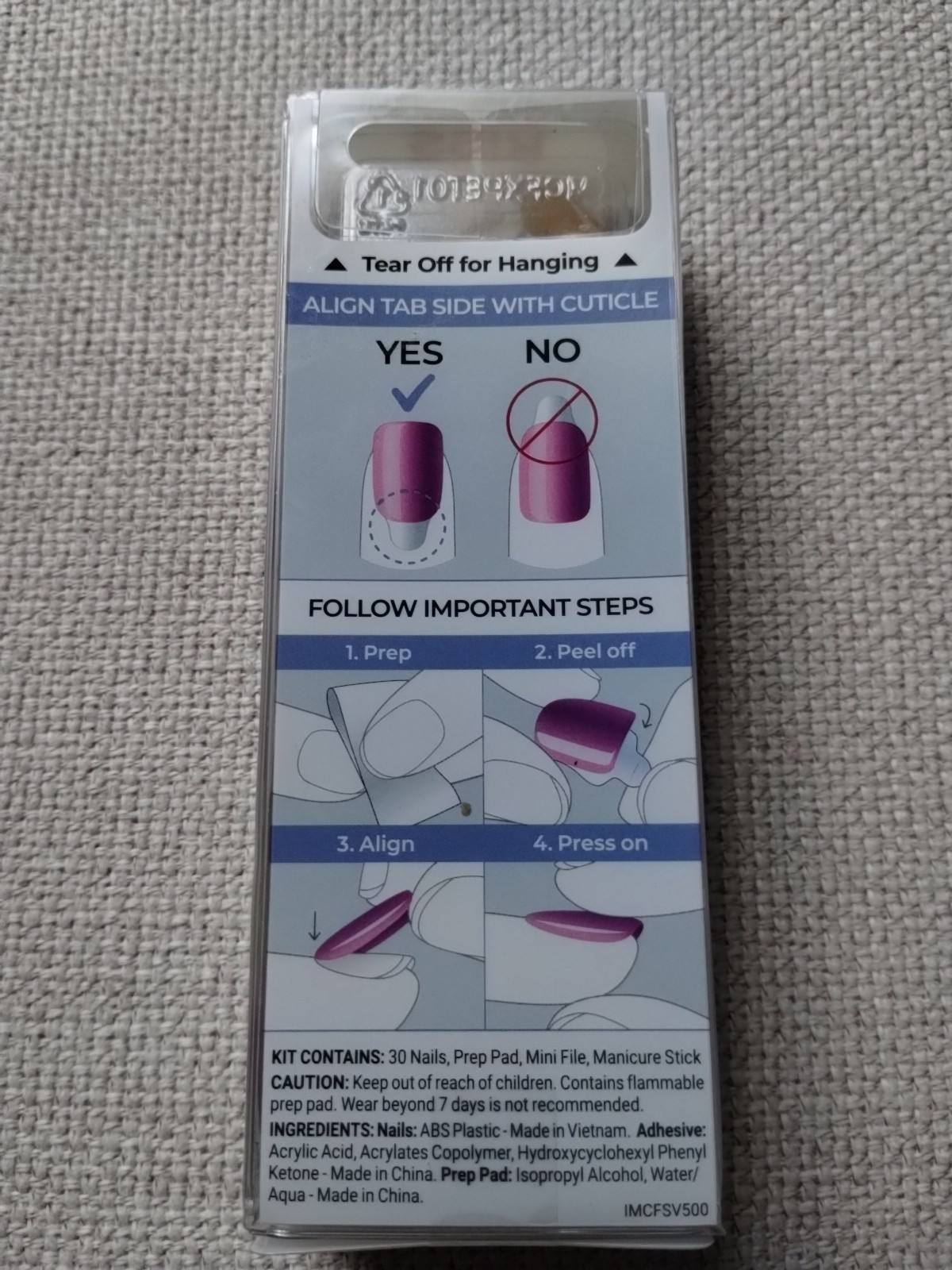 Color FX By Impress Short Nails 30 Invincible new