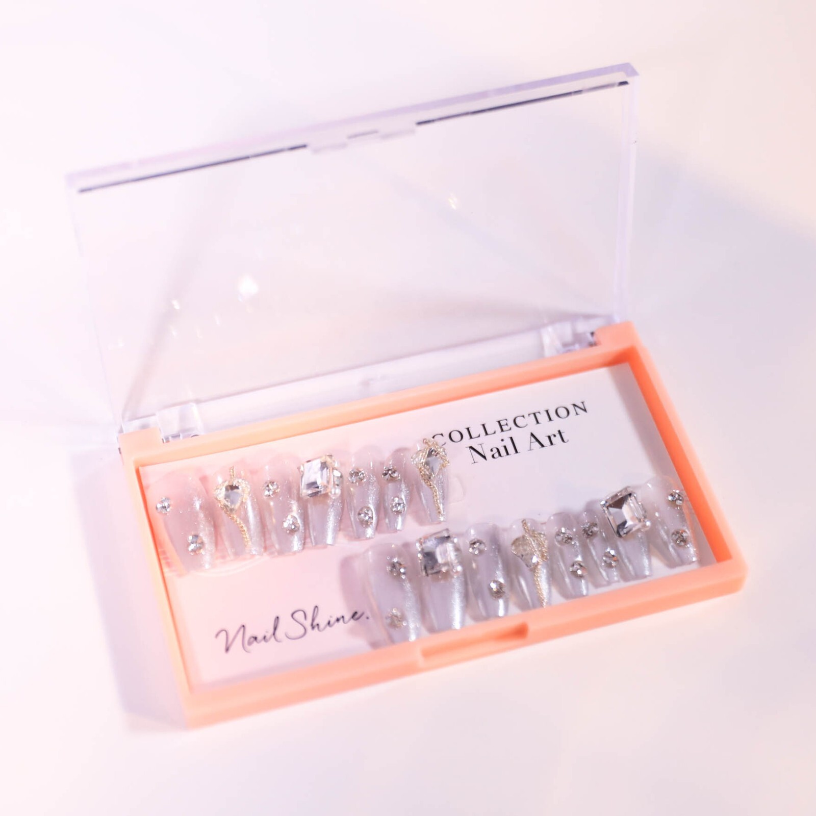 15Pcs Starry Galaxy of Shattered Diamonds Press on Nail Art By Handmade
