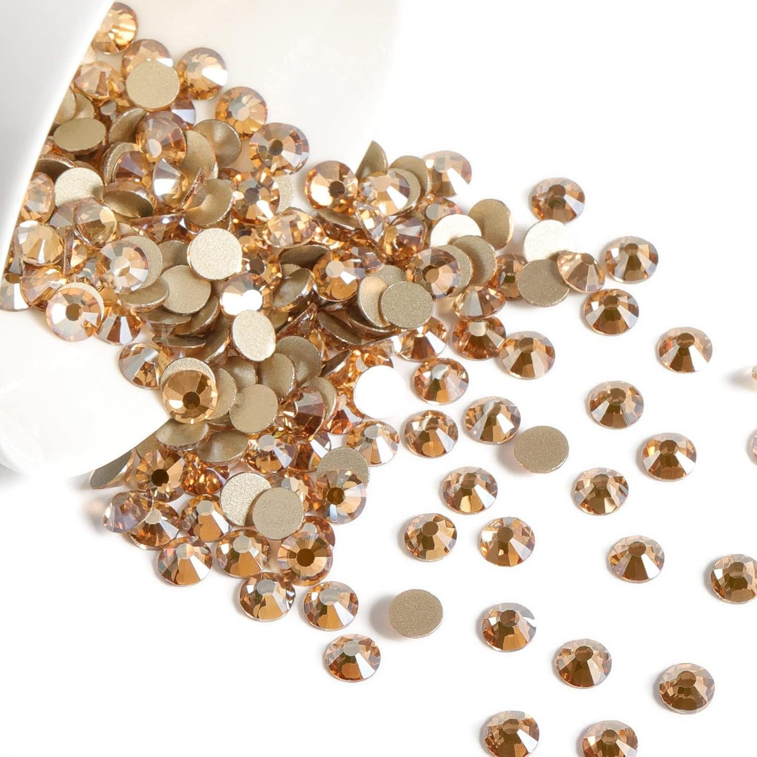 Versatile 1440pcs Golden Shadow SS20 Flatback Rhinestones for Crafts & Nail Art