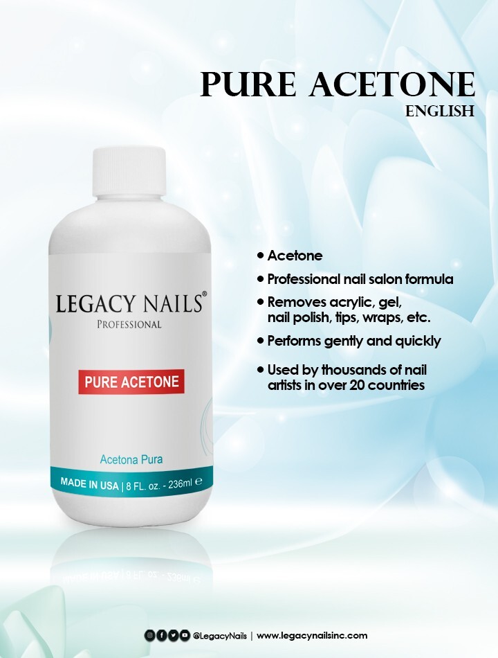 Pure Acetone 8oz – Legacy Nails