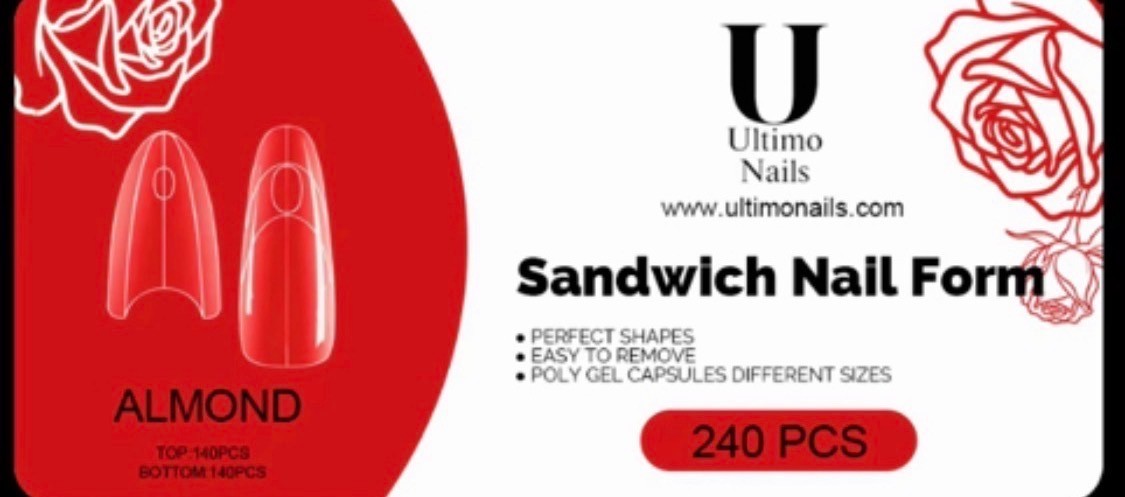 Sandwich nail form OVAL 120pc Ultimo