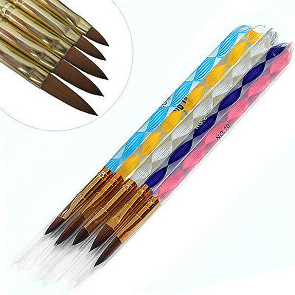 Nail Art Brushes Set 3D Nail Extension Brush Double Head Dotting Pen UV Gel Nail